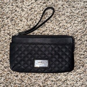 Guess Black Quilted Wristlet